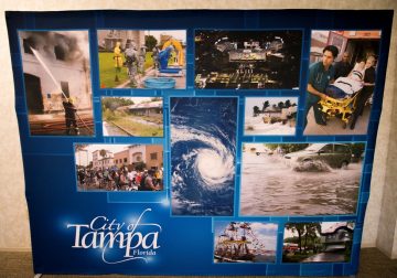 Media Backdrop at the EOC